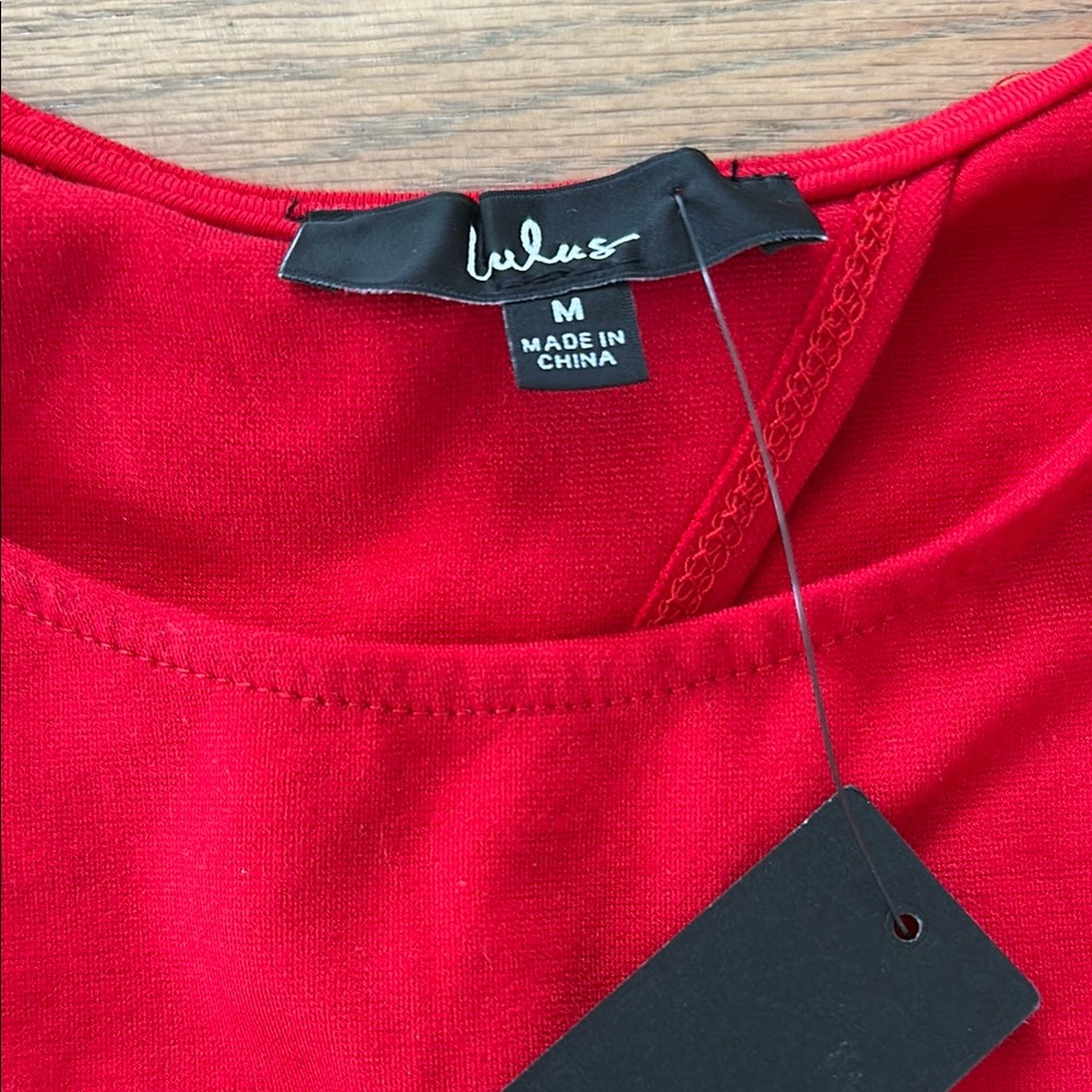 NWT Red Sleeveless Crop Top - Picture 3 of 7